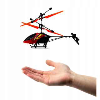 Lietajúci vrtuľník drone ovládaný ručne