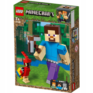 Minecraft - Lego 21148 Minecraft Bigfig Steva s papagájom