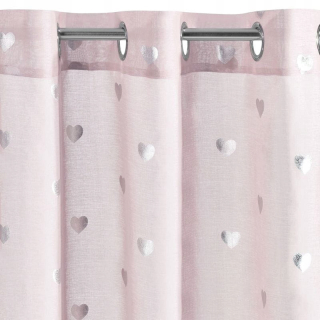 Detské záclony - Ľahká opona Benay 140x250cm - Pink - Sprievodcovia