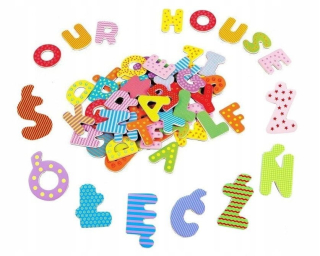 Magnetka pre deti - Poľské nápisy Lelin Magnetic Wooden Letters