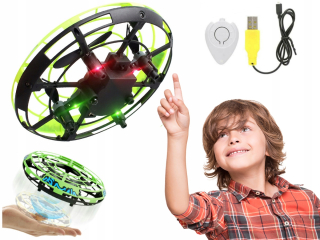Levitujúce UFO Dron riadený ruky s rukou LED