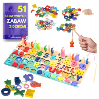 Stavebnica - Žralok Rybolov drevené počítadlo Education Sorter