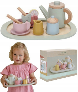 Trochu Dutch čajový set Drevený čajový set