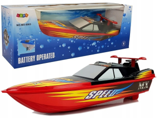 Čln motorový čln pre červeno-žltá batérie - čierna