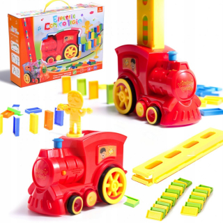 Lokomotíva vlak Domino Puzzle Ciuchcia Red