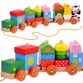 Lokomotíva s Wagon Drevený fronte 3819