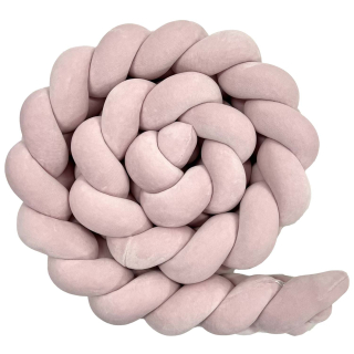 Chránič do detskej postielky - Lulumi Bed Protector Pink Pink Pink Braid