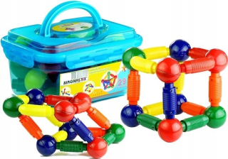 Stavebnica - Magnastix Magnetické bloky pre deti 29 blokov