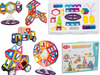 Stavebnica - MAGNETICKÉ Zliatinový PADS SET 128