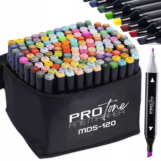 Alkoholové markery Pro Set 120ks dotyk + taška