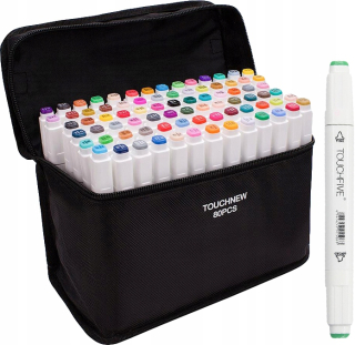 Alkoholické markery Nastavte 80 ks Touch Pro Bag 1