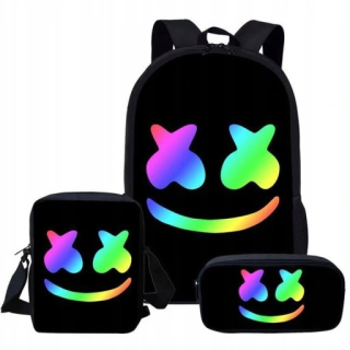 Školský batoh - Marshmello stanovila batohovú školskú ceruzku karty