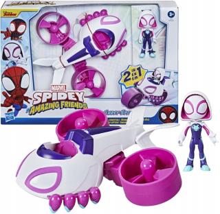 Marvel Avengers Spidey Vozidlo + Ghost-Spider 10cm