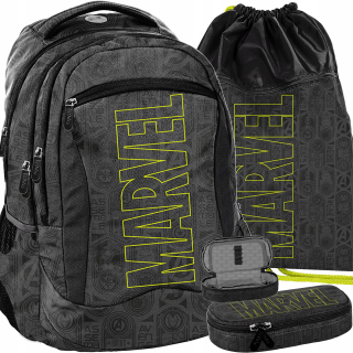 Školská taška, batoh - Marvel Backpack Black Youth School Beuniq