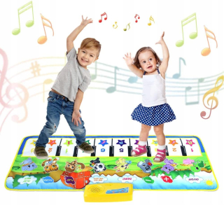 MAT MUSIC 100X36 cm tanec pianinko ZÁZNAM