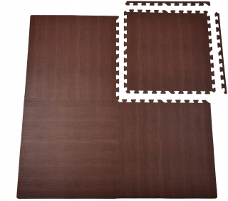 Pena rohože tmavé drevo 3d penové puzzle