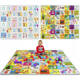 Poľský Foam Mat Alphabet XXXL180x180x1,5 tučný