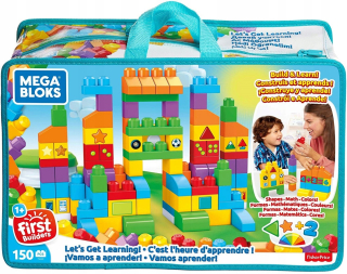 Stavebnica - MEGA BLOKS BLOCKS TAŠKA DOBA UČENIA 150 EL FVJ49