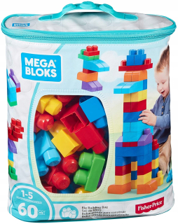 Stavebnica - MEGA Bloks BAG modré bloky CYP67 DCH55