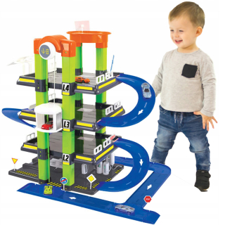 MEGA BIG parkovacia garáž 4 podlažiach + Toy Mochtoys