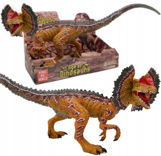 MEGA BIG RUBBER DINOSAUR postava Dilophosaurus Dino