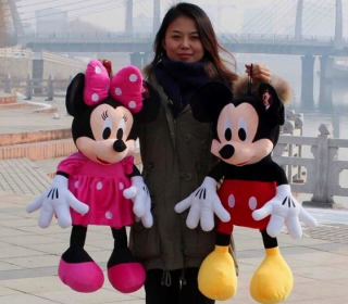 Minnie mouse - Mega Minni Minni Plyšu spieva lesk 80 cm