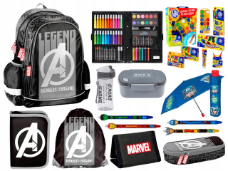 Školská taška - batoh, set, zostava - Mega School Set pre Boy Marvel Avengers