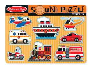 Vozidlá Sound Puzzle MELISSA 10725