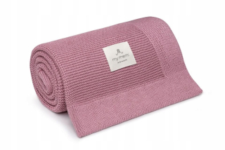 Prikrývka, prehozy na posteľ - MEMI bambusová prikrývka Classic Vintage Pink 80x100