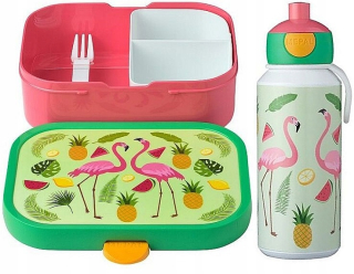 Mepal Kids Set Lunchbox Bidon Flamingos