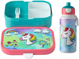 Papal sada na lunchbox bidon deti jednorožec