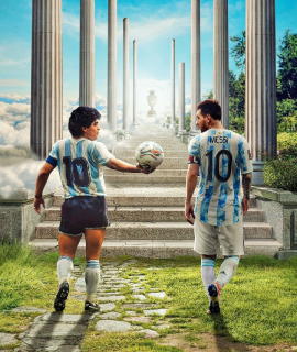 Obráz do detskej izby - Messi a Maradona - Argentína Image Art Premium !!!