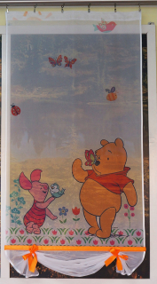 Detské záclony - Mg obrazovky panela Disney Kubuś Pooh Bow