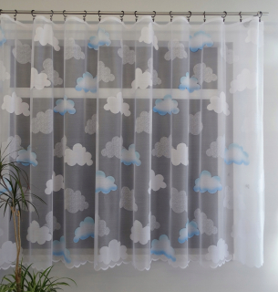 Detské záclony - Mg závesné oblaky modré 300x160 bt orezané