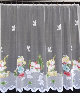 Detské záclony - Mg opona lala dom Kol 320x150 Ready Tape
