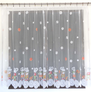 Detské záclony - Mg curtain myš 651/171 300x150 s páskou Jacquard