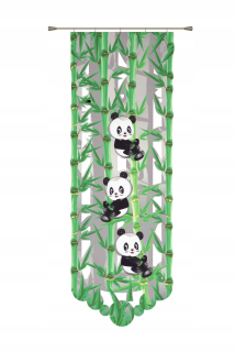 Detské záclony - Mg clona panda panela Otvorená obrazovka 50x120