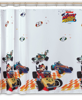 Detské záclony - Mg opona pripravená Mickey Mouse DA13 230x150 s páskou