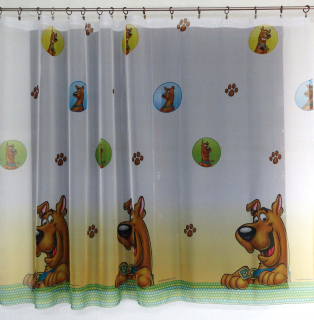 Detské záclony - Mg opona pripravená scooby doo wb11 230x210 s páskou