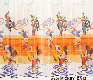 Detské záclony - Mg opona Waal Disney Mickey Mouse DA12 Výška 215 cm