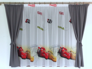 Detské záclony - Mg kpl curtain Disney Mix Patterns + Popiel Curtains