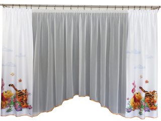 Detské závesy - Mg Kpl závesy Kubuś pooh DA01 70x155 cm 2 ks