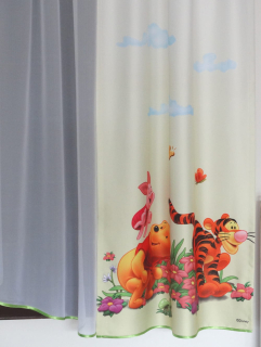 Detské závesy - Mg Kpl Závesy Kubuś Pooh DA02 65x155 cm 2 ks