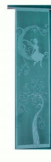 Detské záclony - Mg panel Jacquard Elves Turquoise 60x250 cm Ready 1 ks