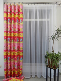 Detské závesy - Závesy výšivky 180 x 75 cm polopretie