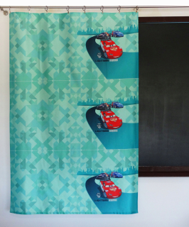 Detské závesy - Mg clony autá MC Queen Mint 120x180 cm s páskou