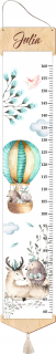 Meter na meranie výšky detí - Nástenné hodiny veľké 80-120 cm strieborné 12-číselné
