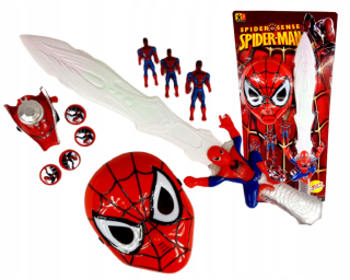Meč Maska svietiace odpaľovacej figúrky Spiderman