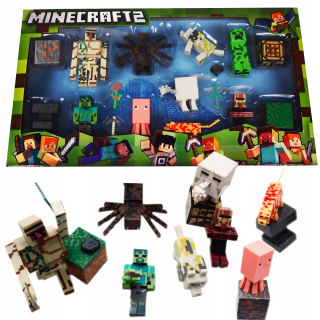 Minecraft Big Set 9x postavy príslušenstvo popínavá rastlina