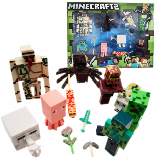 Minecraft BIG SET FIGÚRKY CREEPER + PRÍSLUŠENSTVO